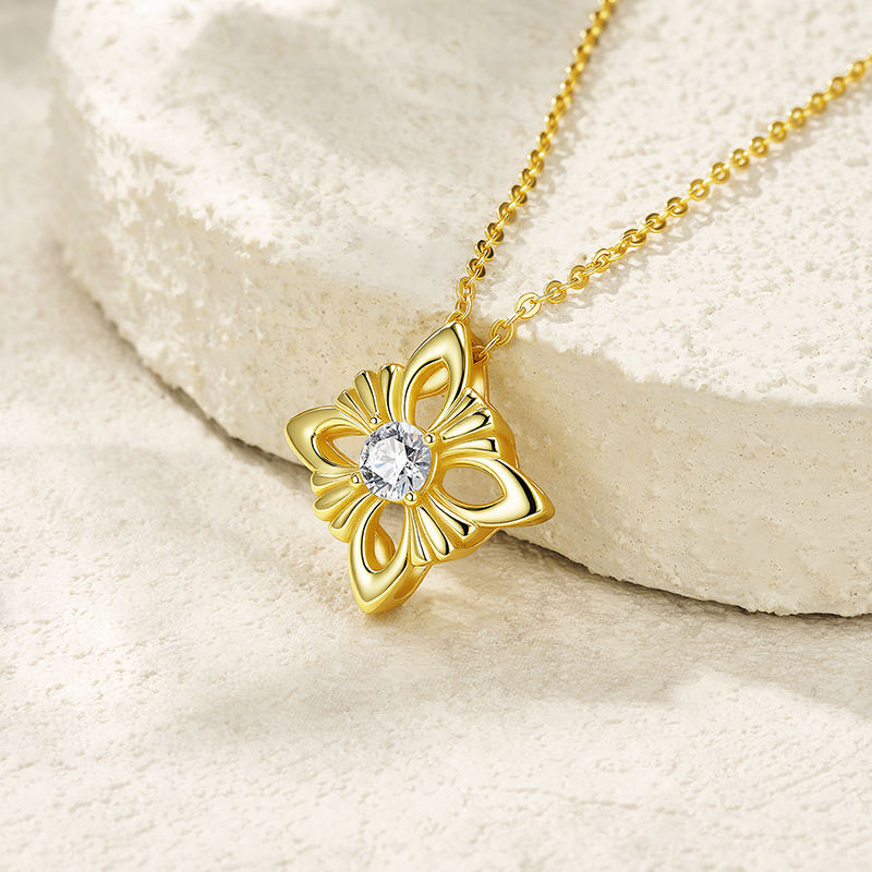 Blomstermotiv halskjede